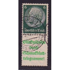 ALEMANIA 1934 ESTAMPILLAS SE-TENANT ZUSAMMENDRUCKE USADAS QUE SON MUCHO MAS ESCASAS MICHEL S209 RARO 45 EUROS
